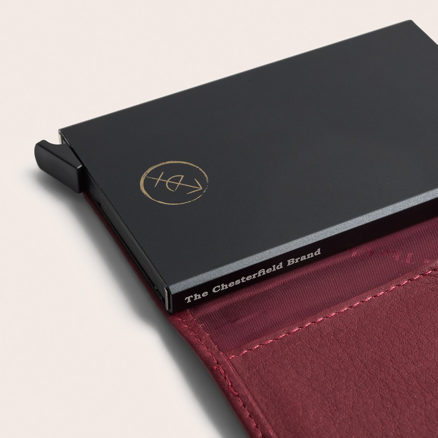 Leather Card Holder Berry Junia