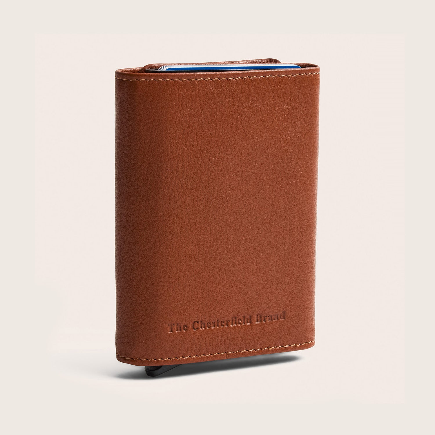 Leather Card Holder Cognac Junia