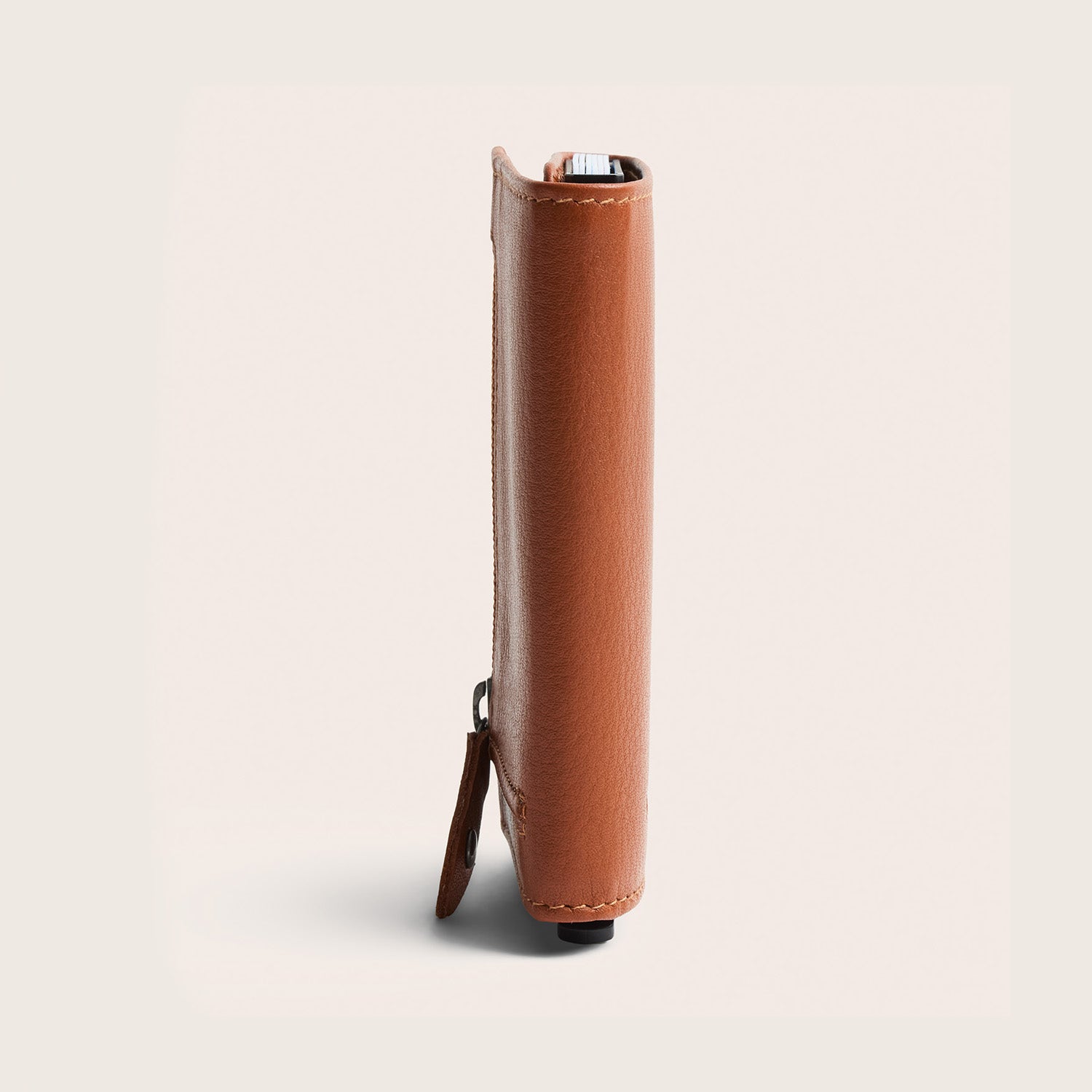 Leather Card Holder Cognac Junia