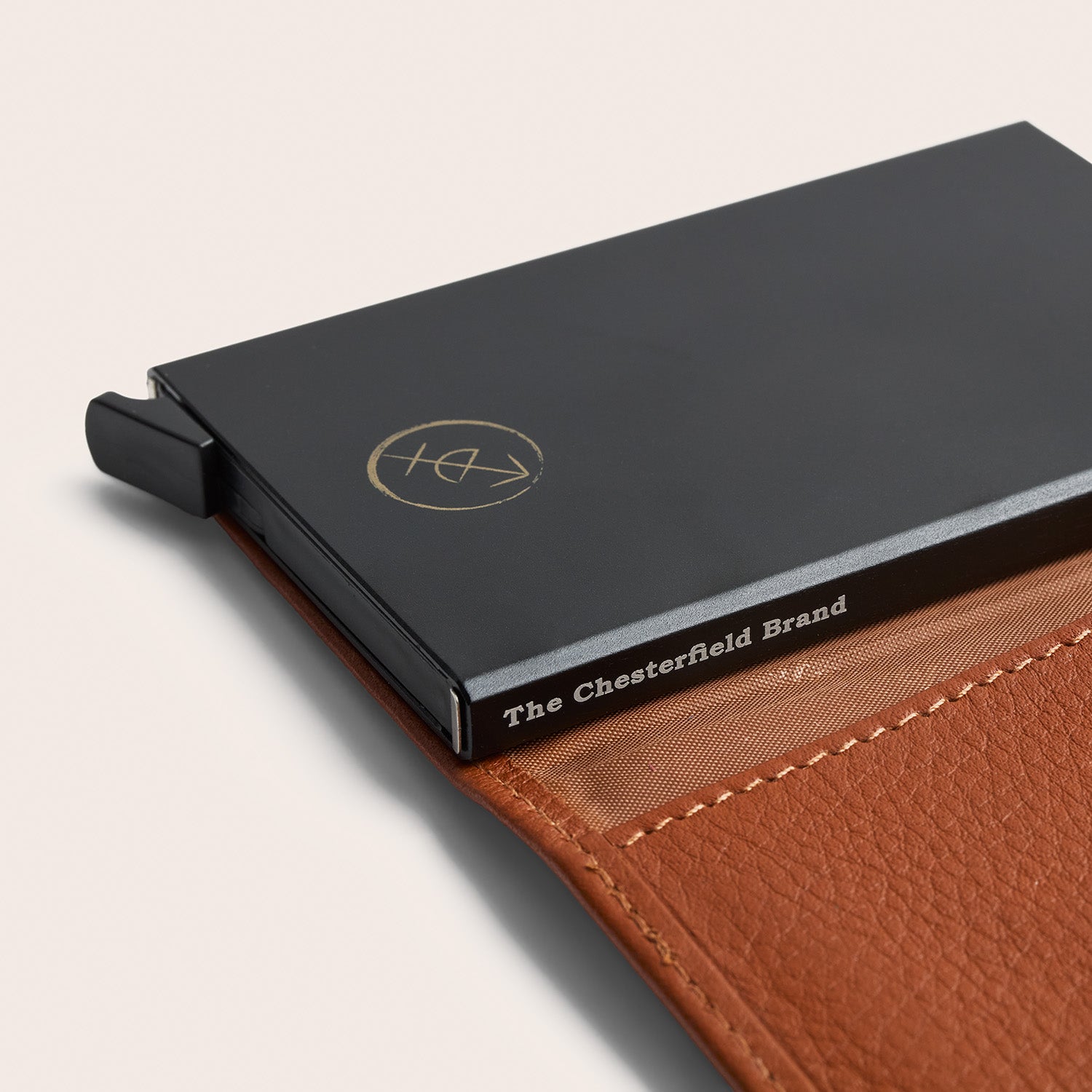Leather Card Holder Cognac Junia