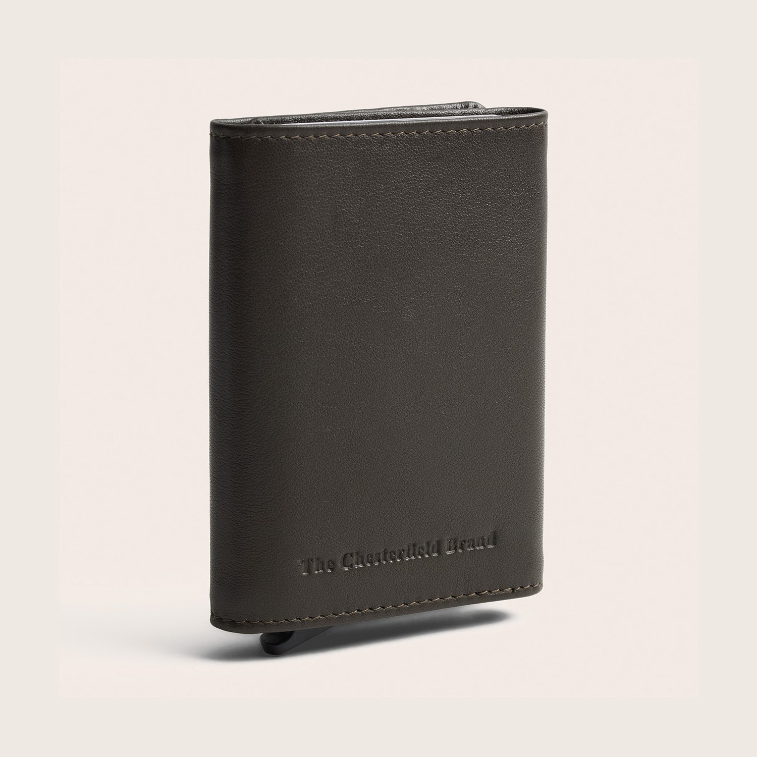 Leather Card Holder Clay Grey Junia
