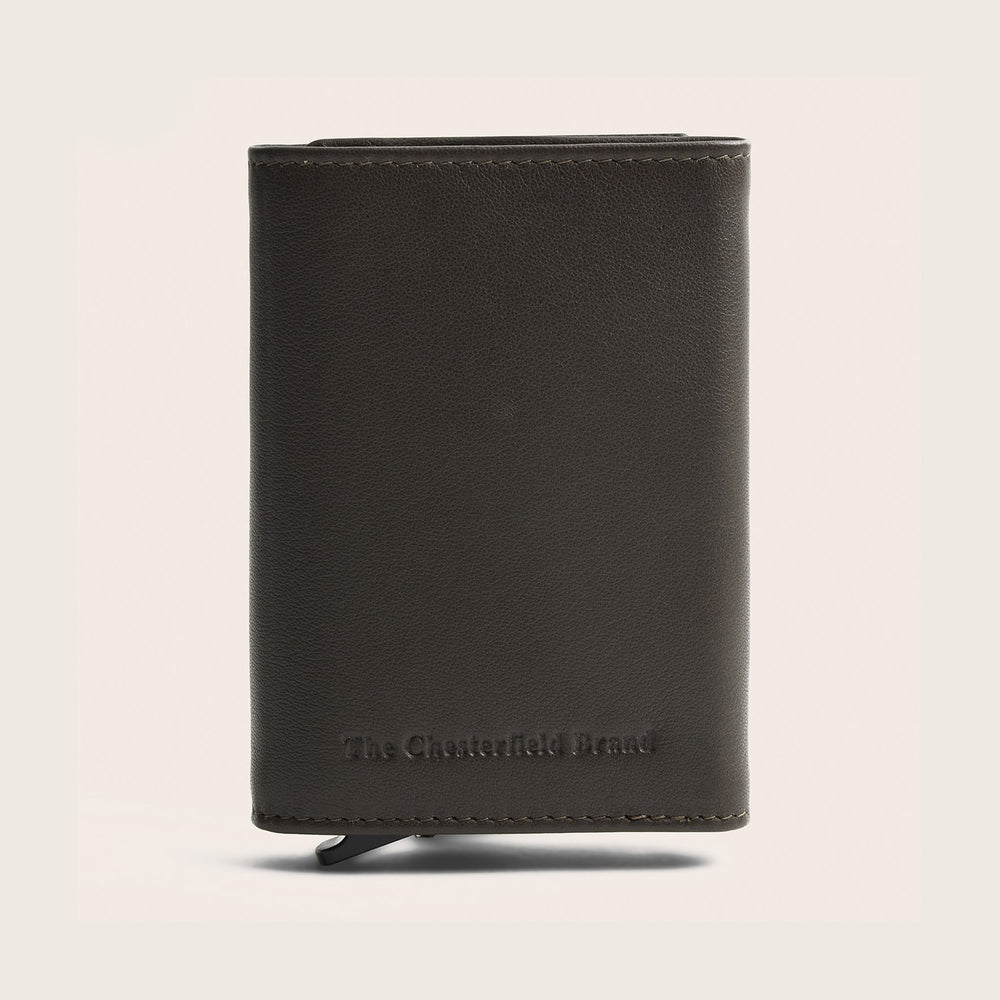 Leather Card Holder Clay Grey Junia