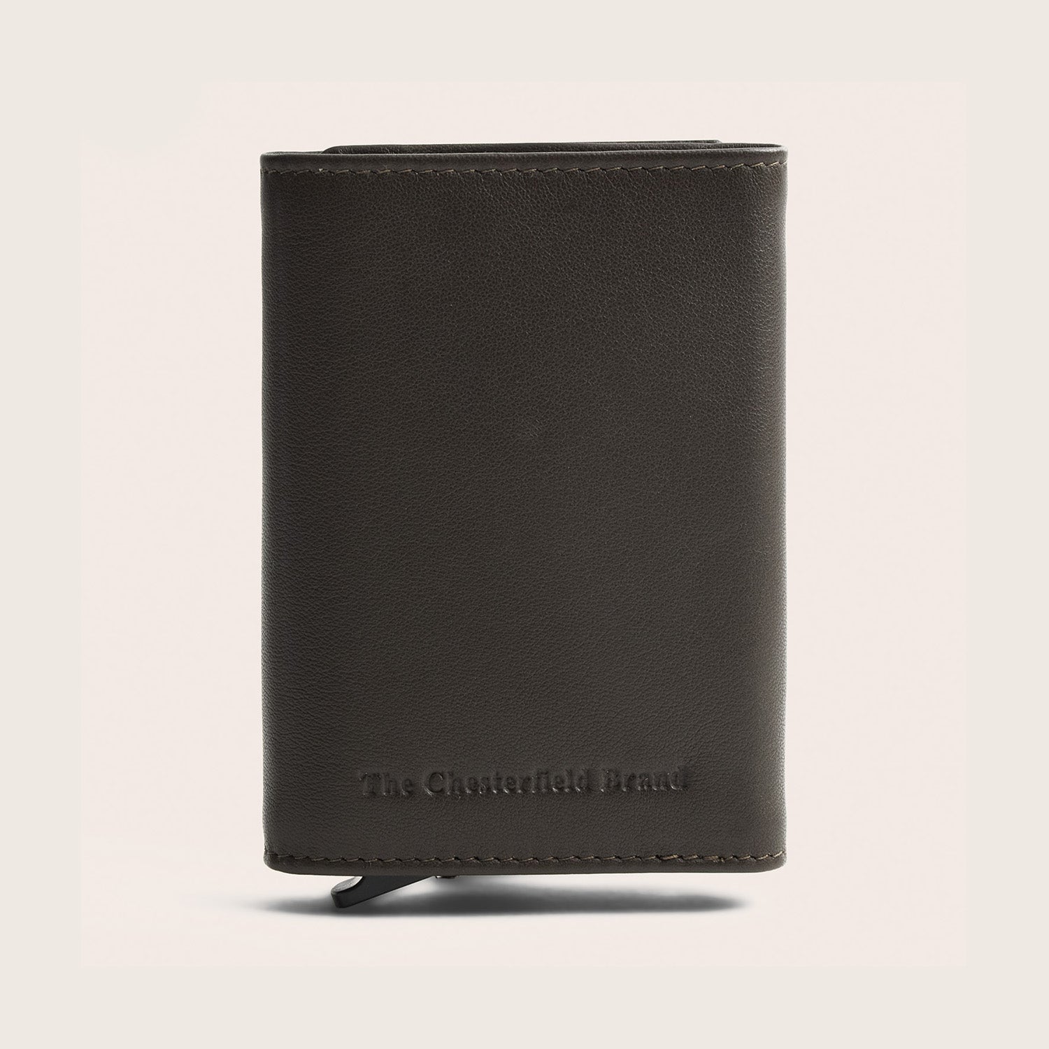 Leather Card Holder Clay Grey Junia