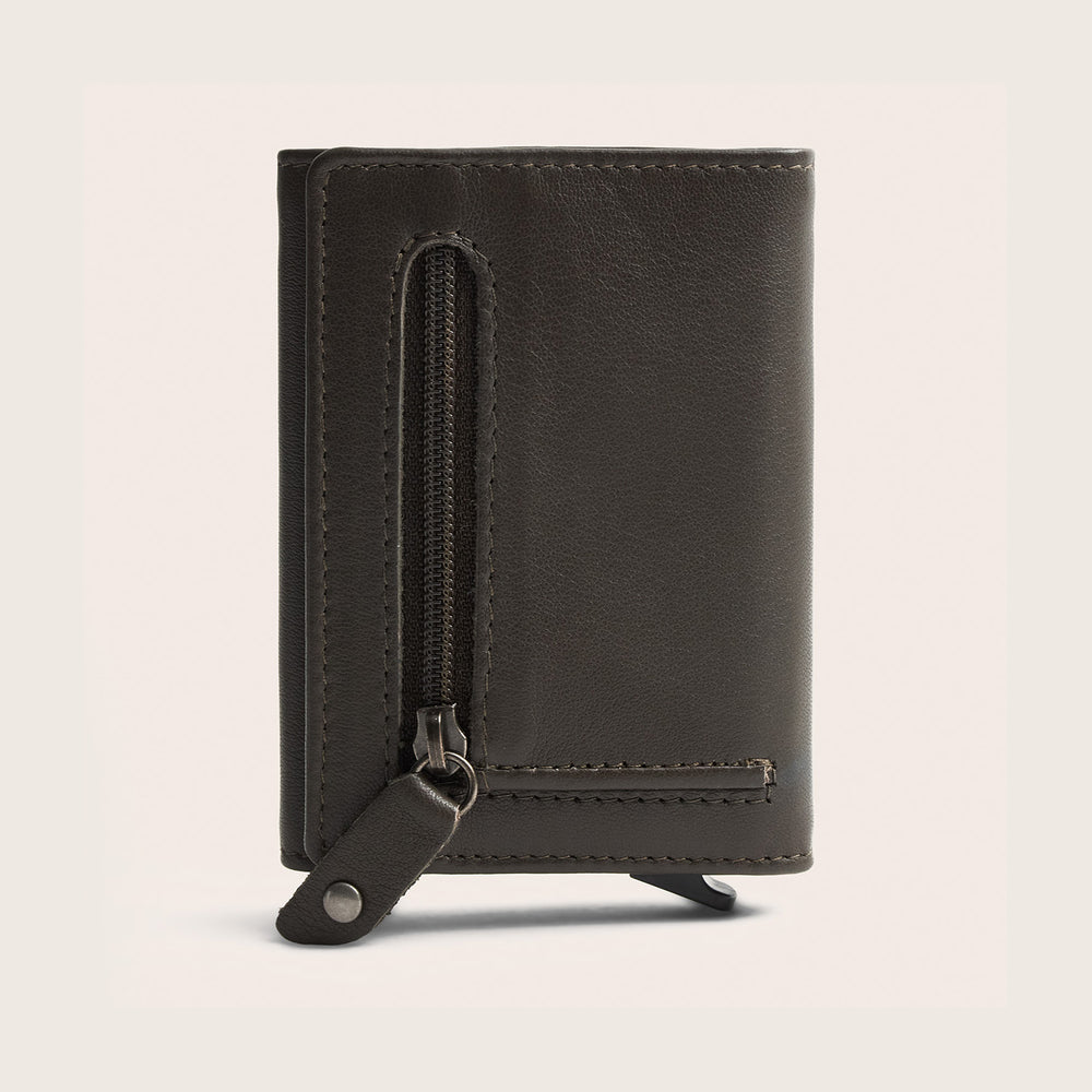 Leather Card Holder Clay Grey Junia