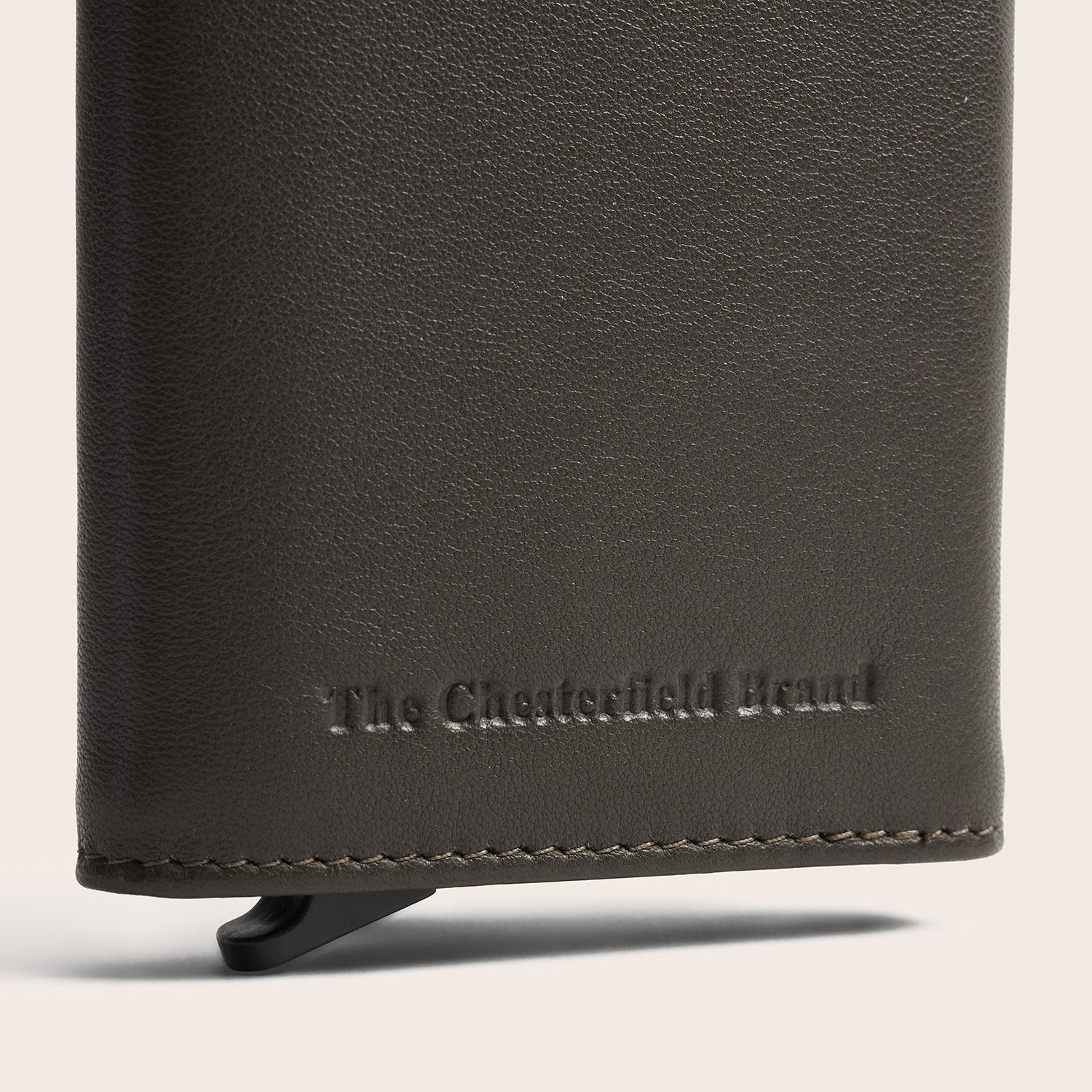 Leather Card Holder Clay Grey Junia