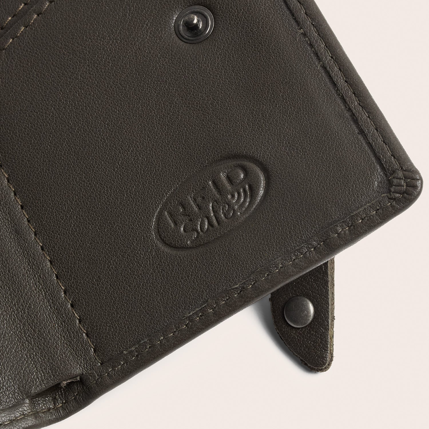 Leather Card Holder Clay Grey Junia