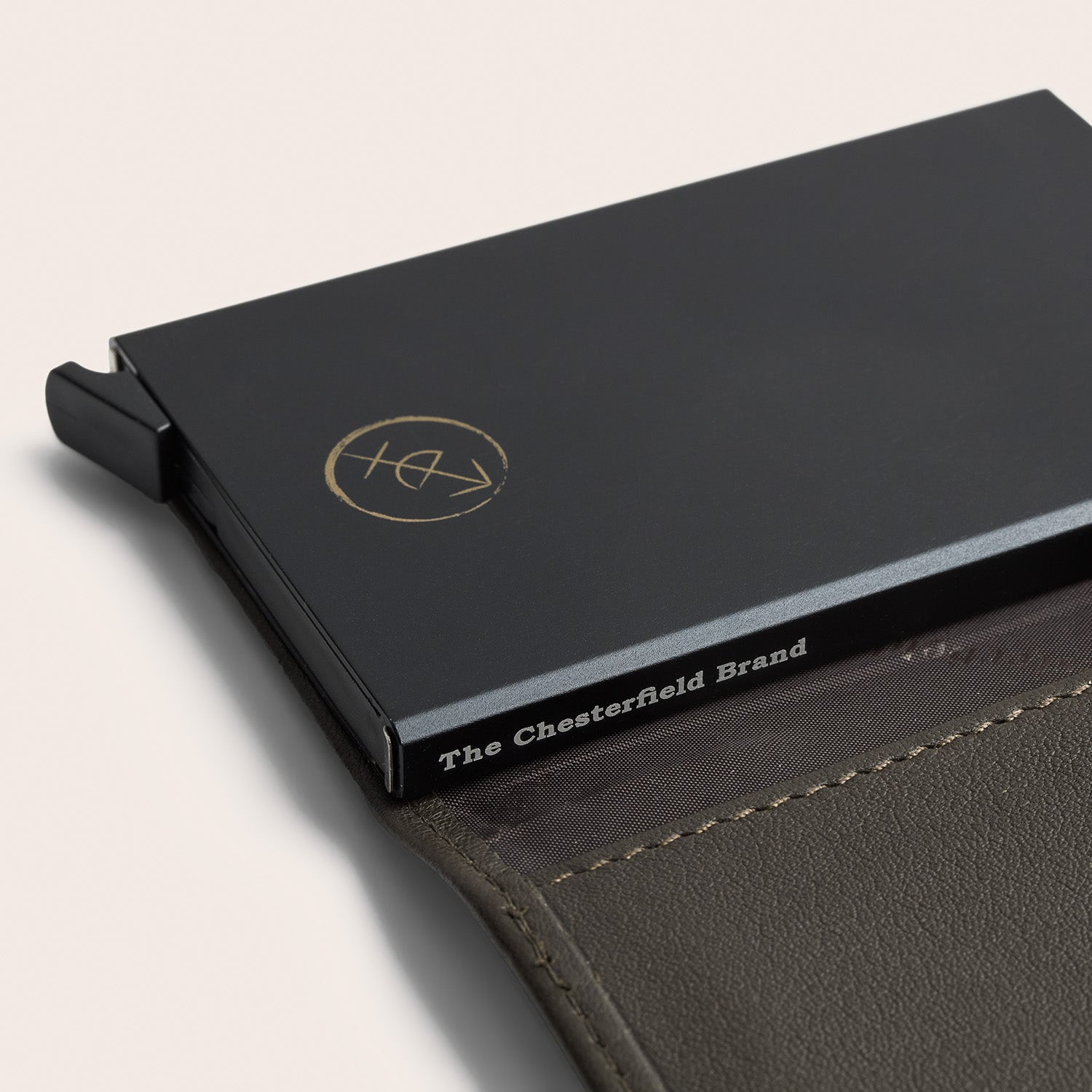 Leather Card Holder Clay Grey Junia