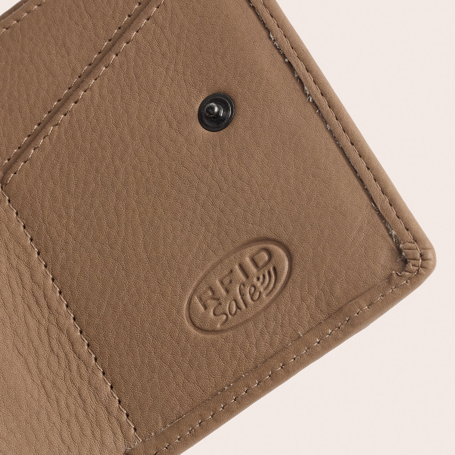 Leather Card Holder Taupe Junia