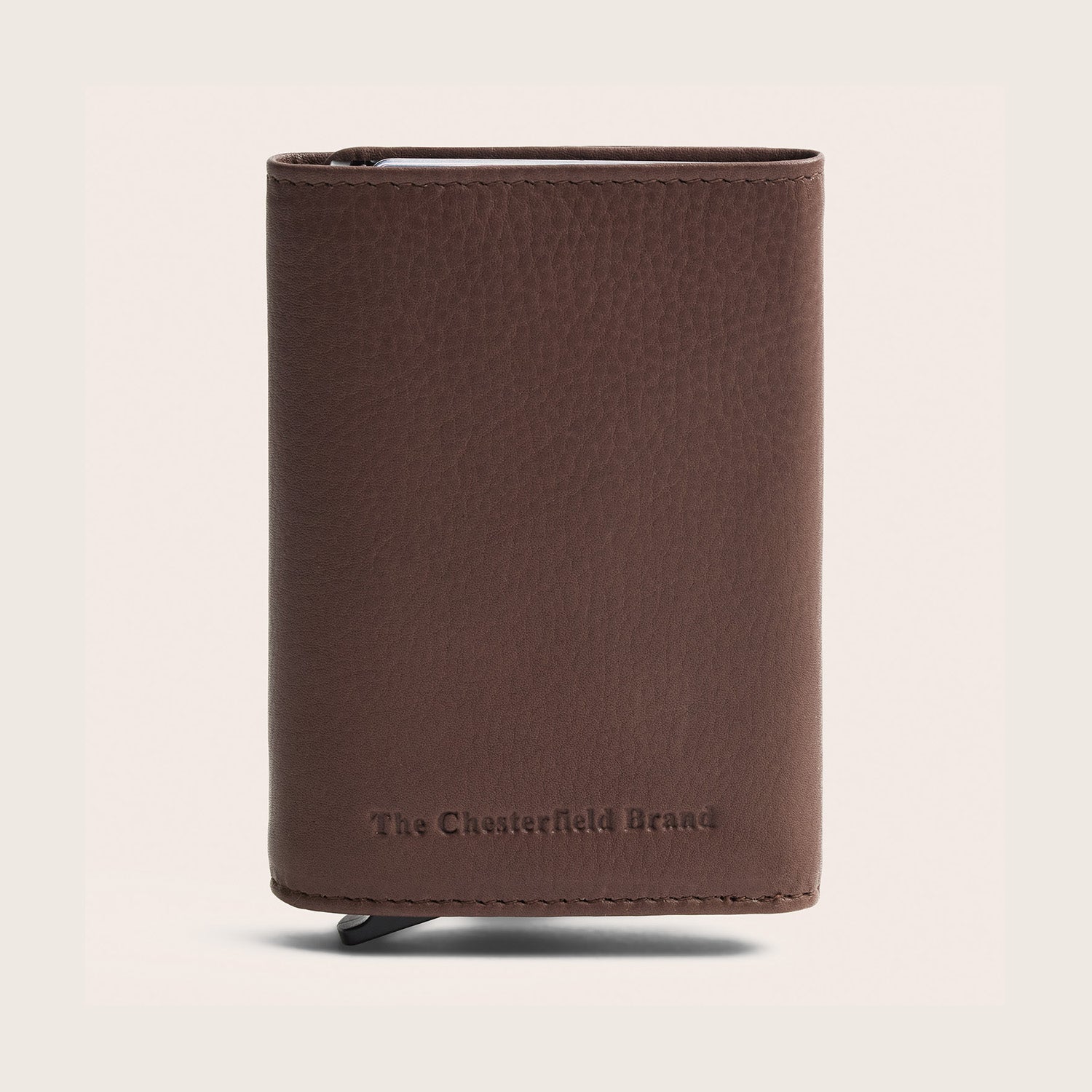 Leather Card Holder Dark Taupe Junia