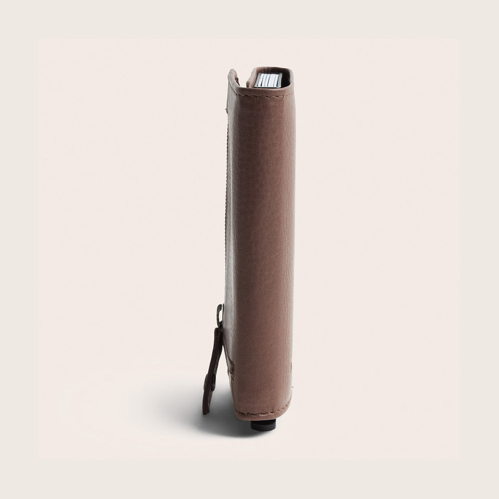 Leather Card Holder Dark Taupe Junia