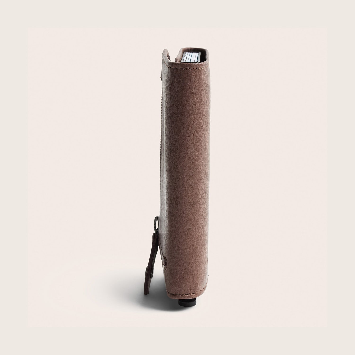 Leather Card Holder Dark Taupe Junia