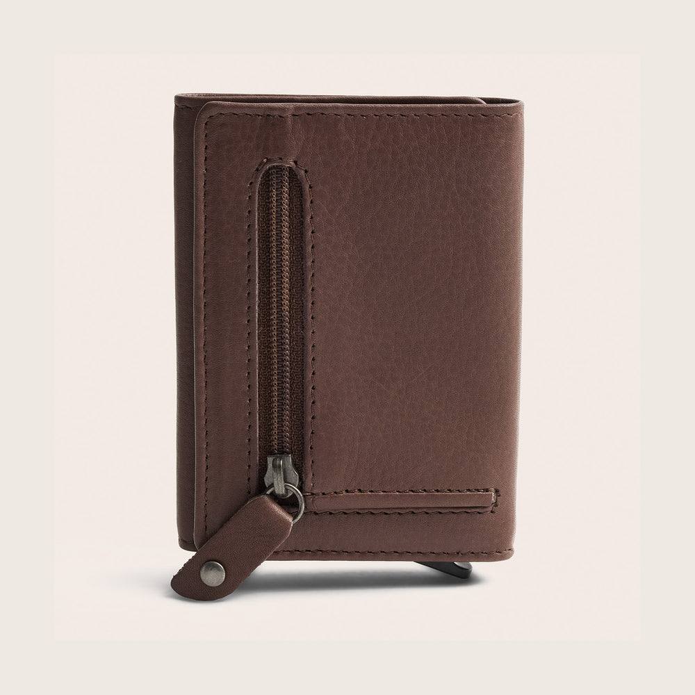 Leather Card Holder Dark Taupe Junia