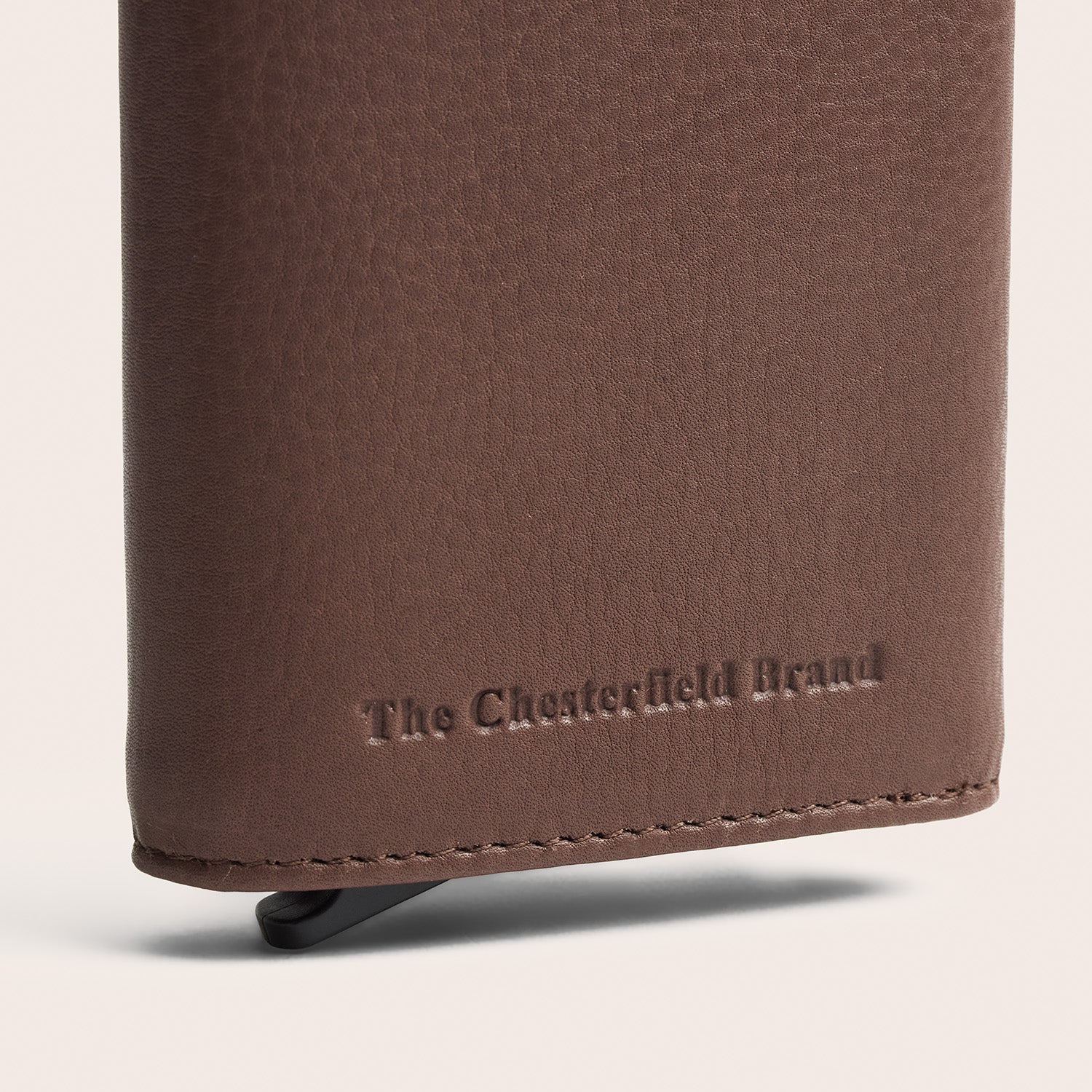 Leather Card Holder Dark Taupe Junia