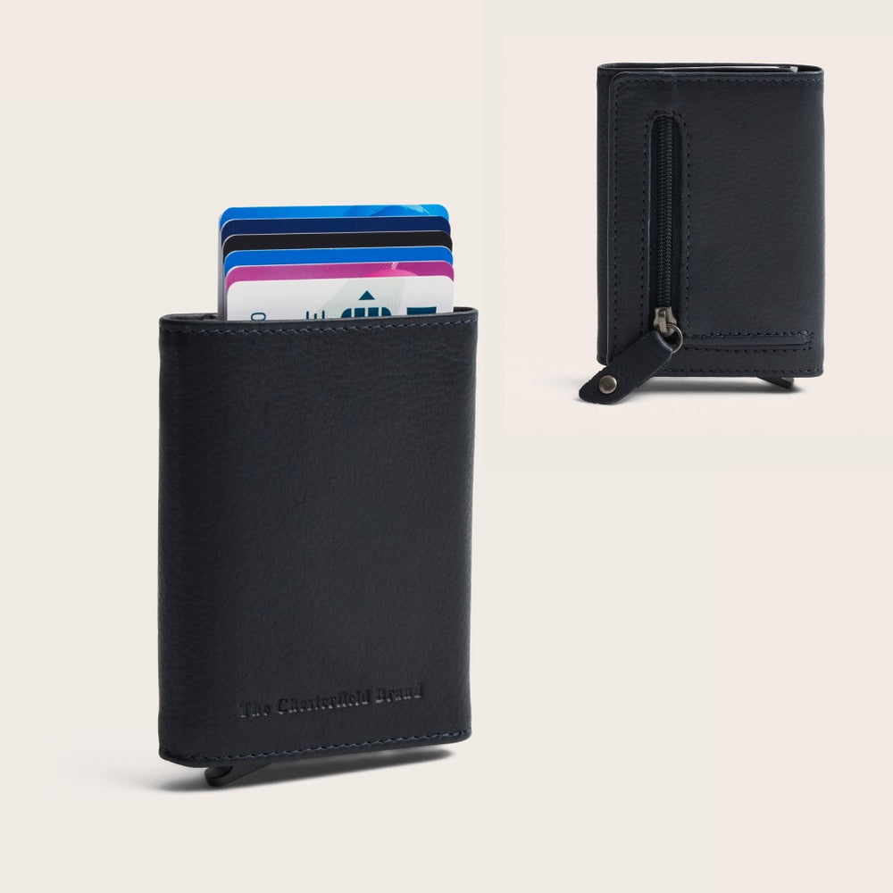 Leren Pasjeshouder Navy Junia