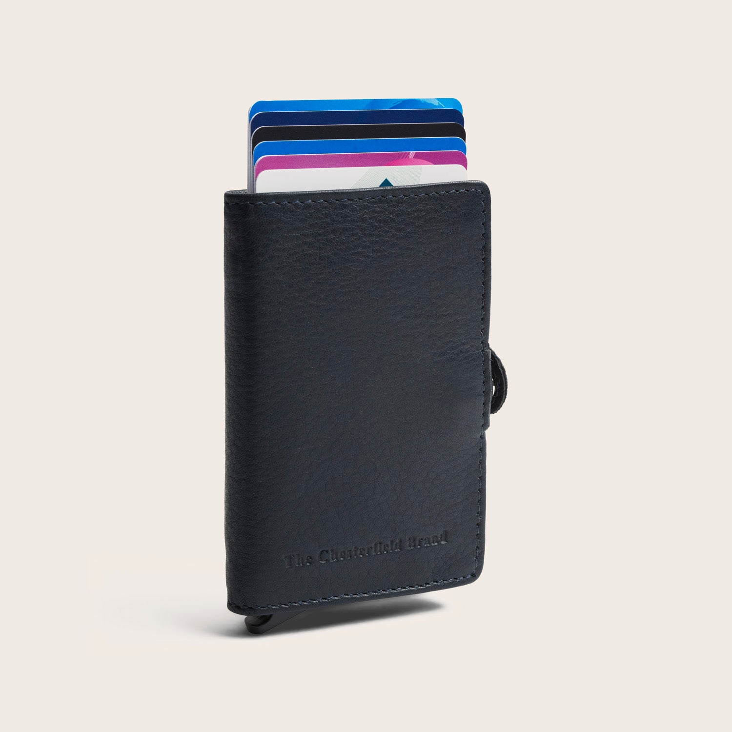 Leder Kartenetui Navy Taliah