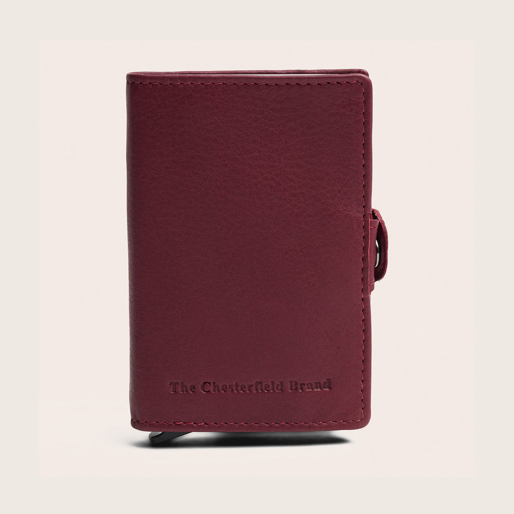 Leather Card Holder Berry Taliah
