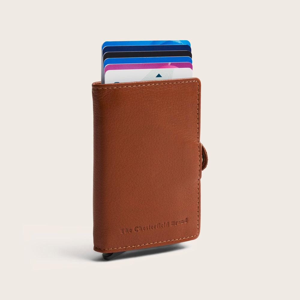 Leather Card Holder Cognac Taliah