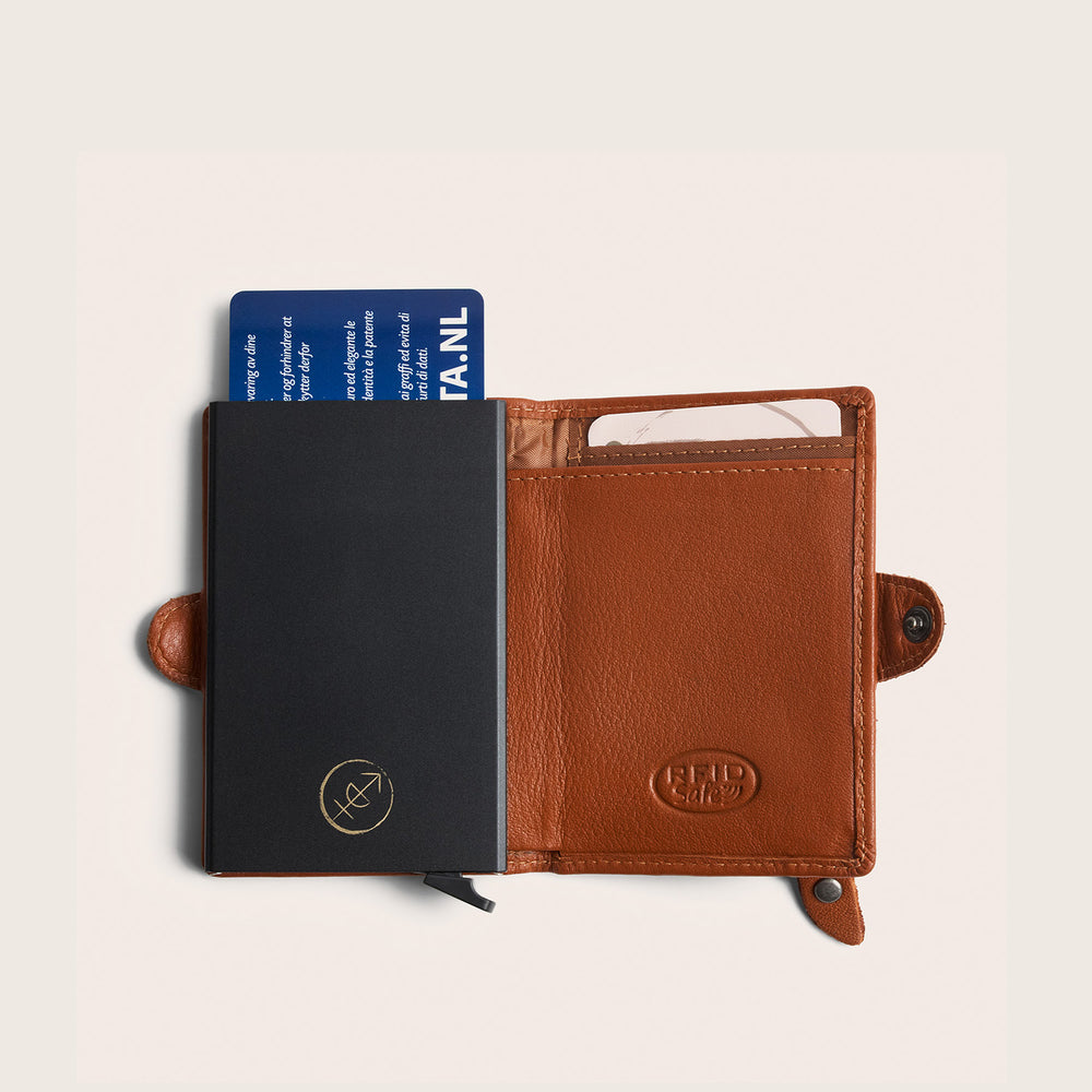 Leather Card Holder Cognac Taliah