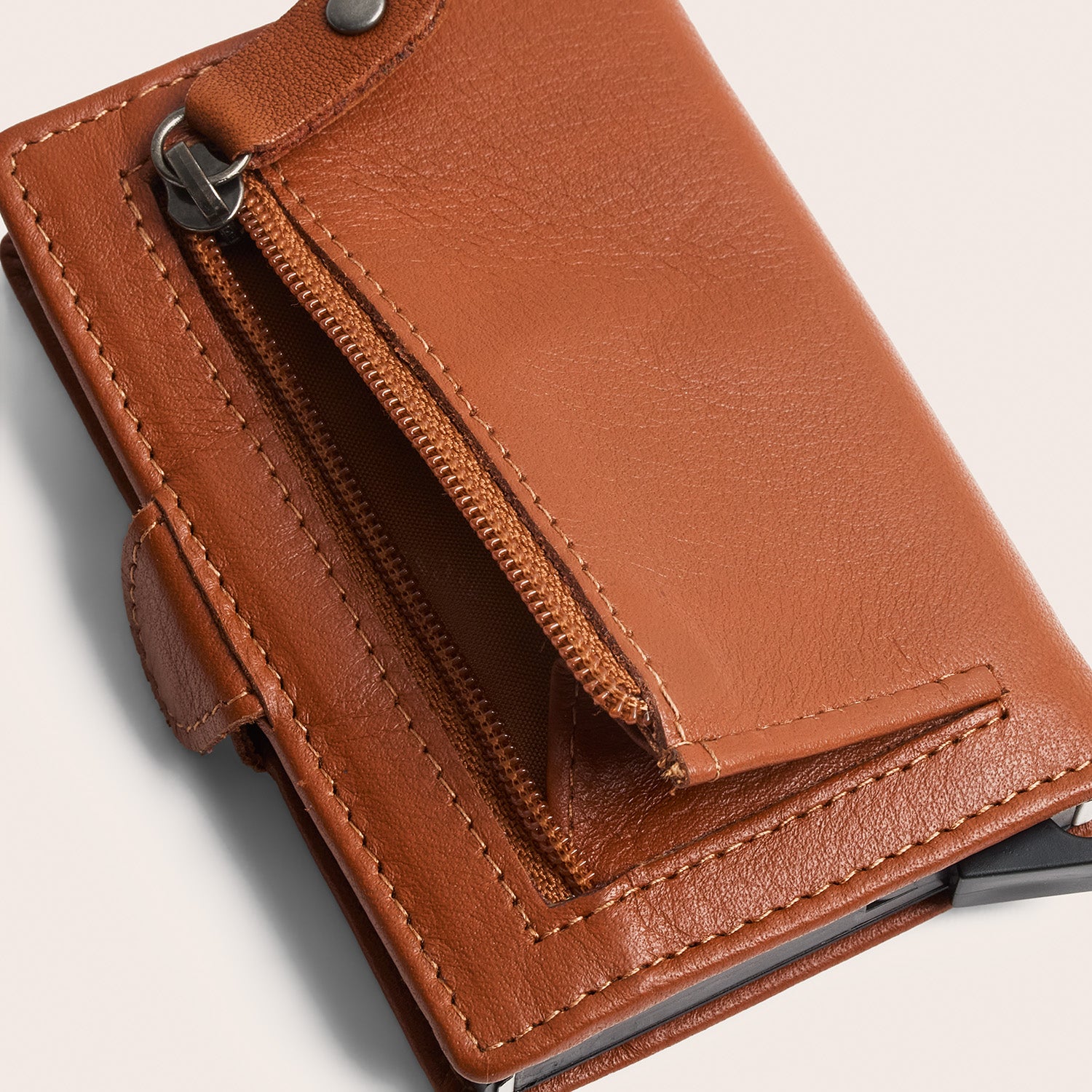 Leder Kartenetui Cognac Taliah