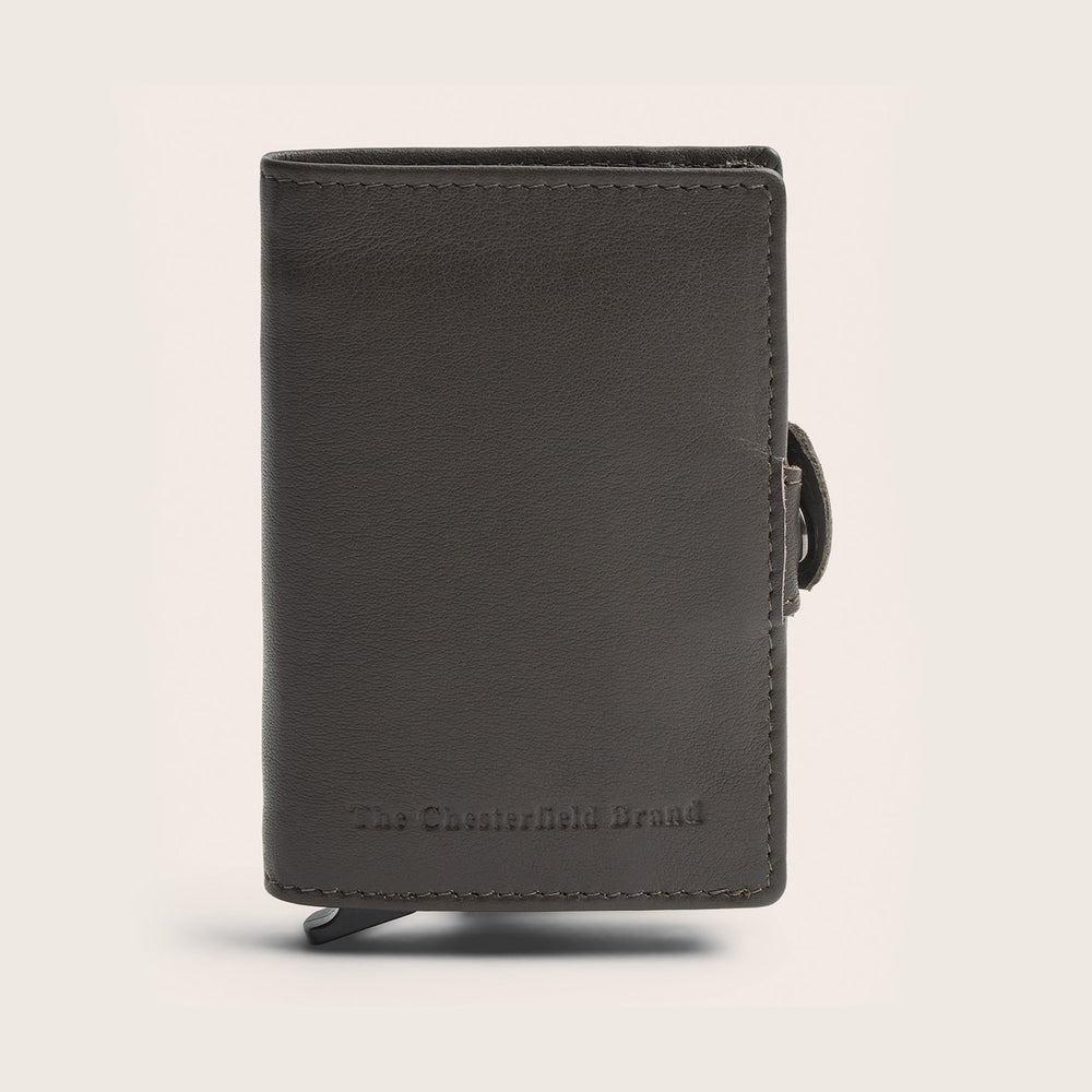 Leather Card Holder Clay Grey Taliah