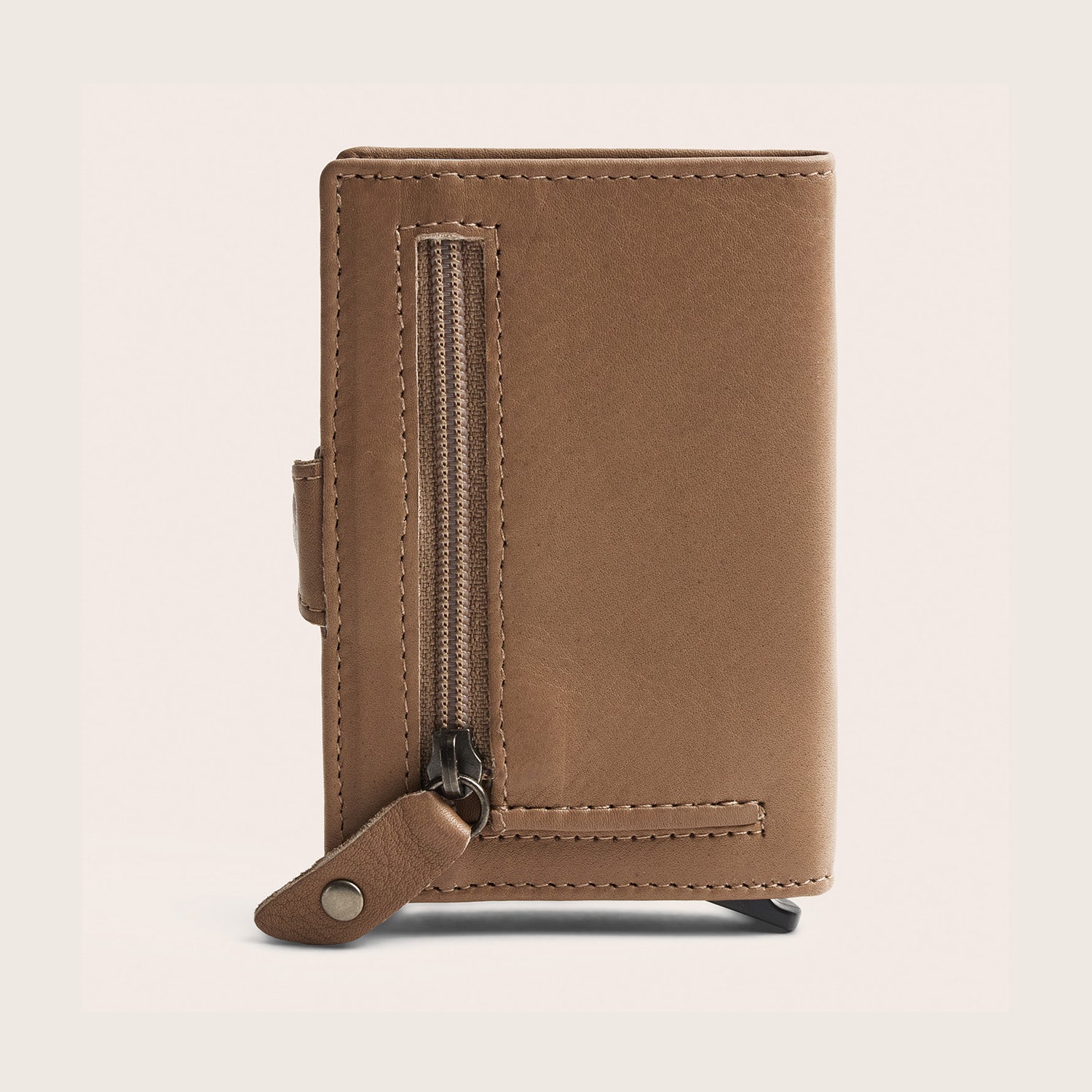 Leder Kartenetui Taupe Taliah