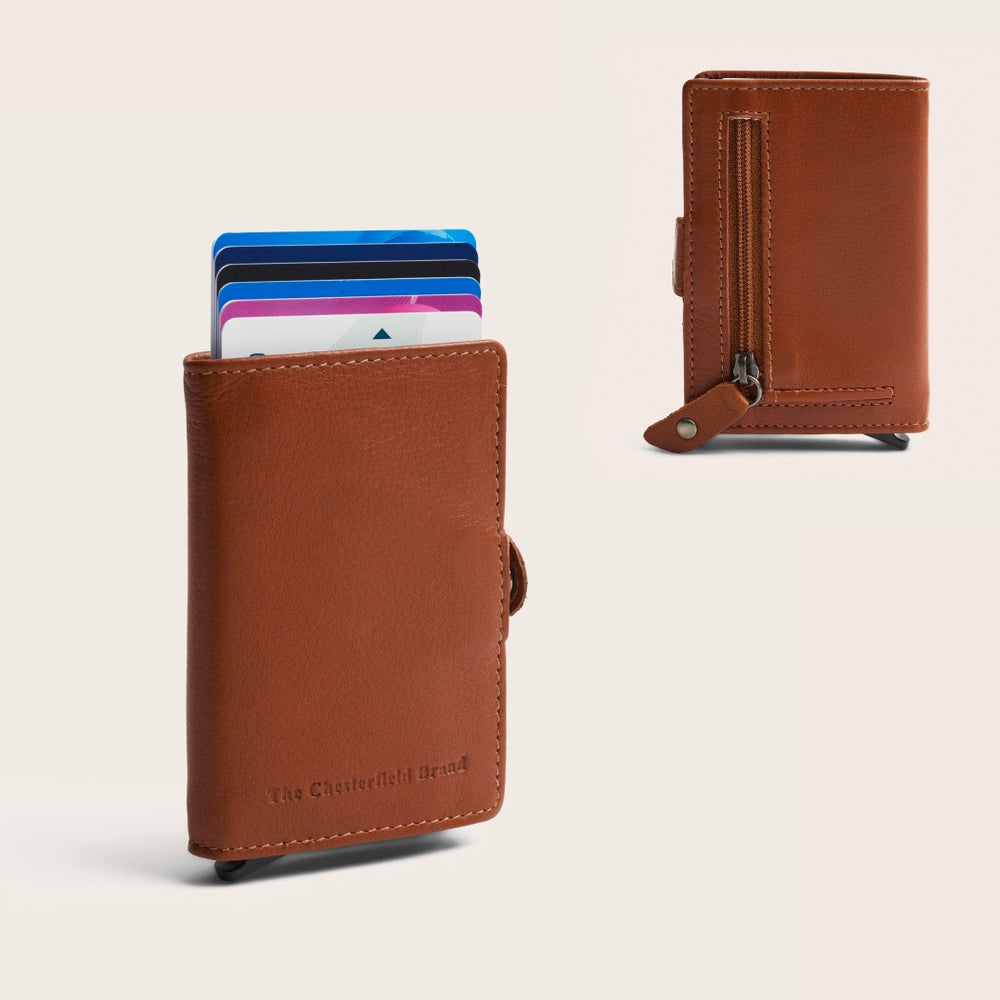 Leather Card Holder Cognac Taliah