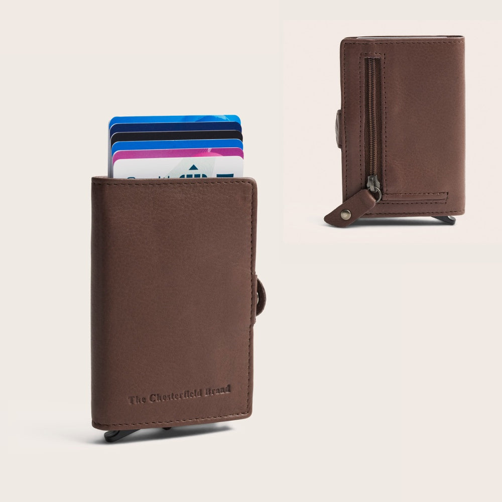 Leder Kartenetui Dunkles Taupe Taliah