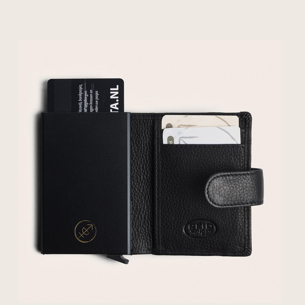 Leather Card Holder Black Althea