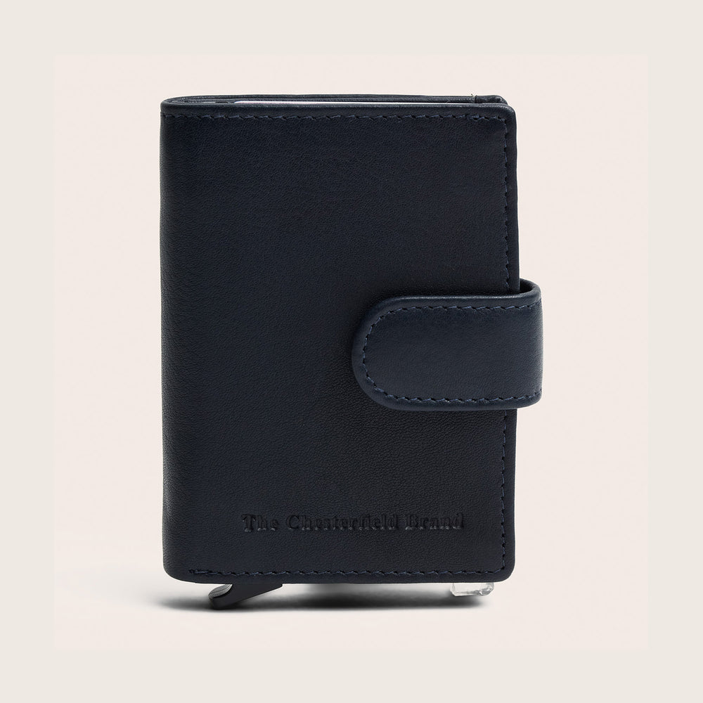 Leather Card Holder Navy Althea