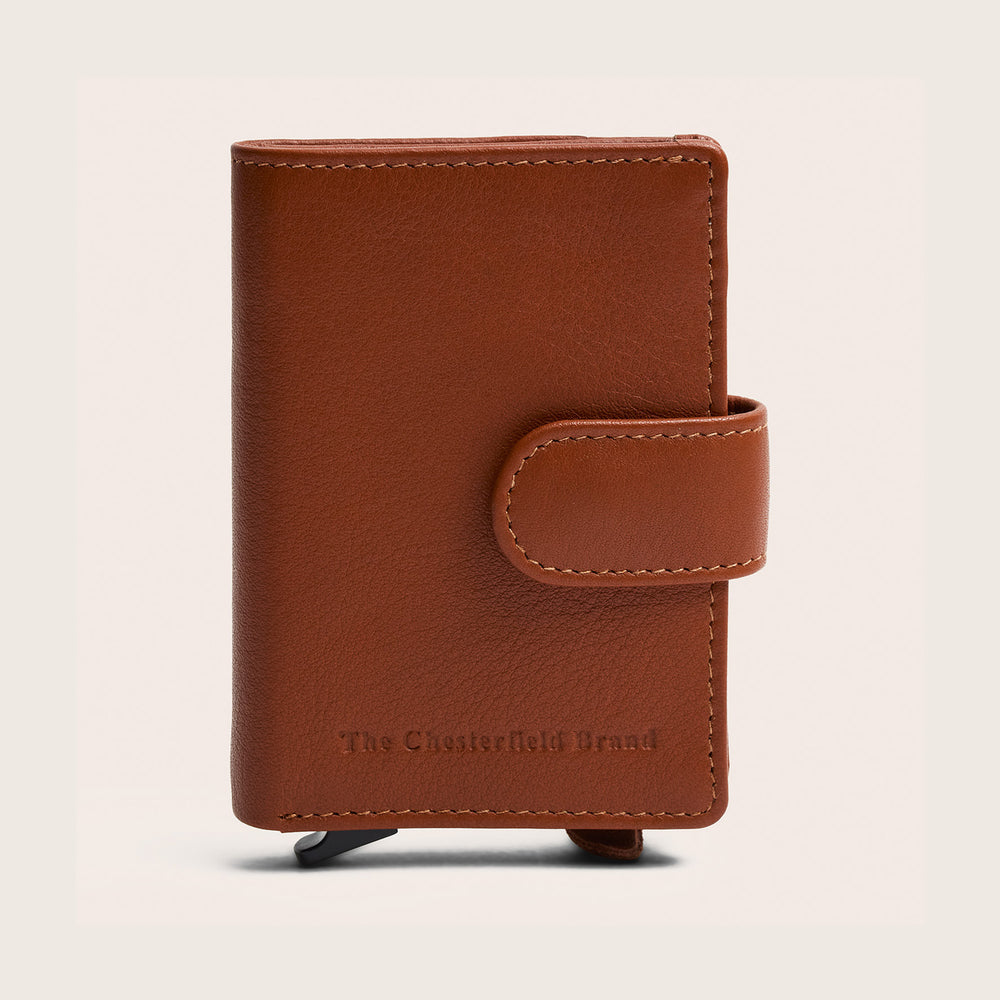 Leather Card Holder Cognac Althea