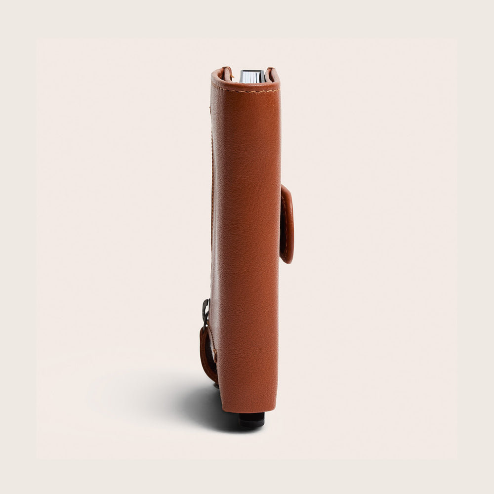 Leather Card Holder Cognac Althea