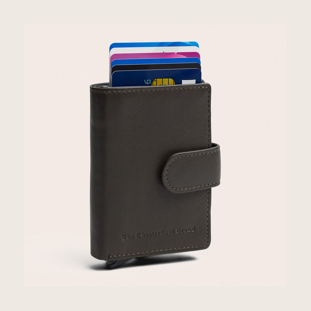 Leather Card Holder Clay Grey Althea