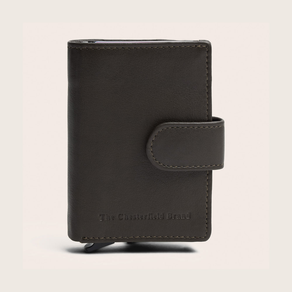 Leather Card Holder Clay Grey Althea