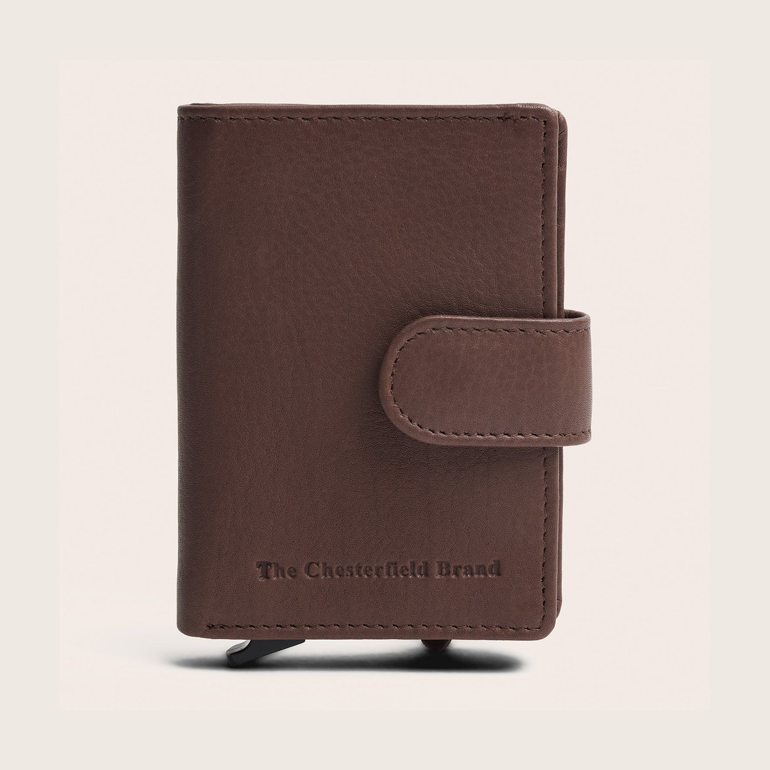 Leder Kartenetui Dunkles Taupe Althea