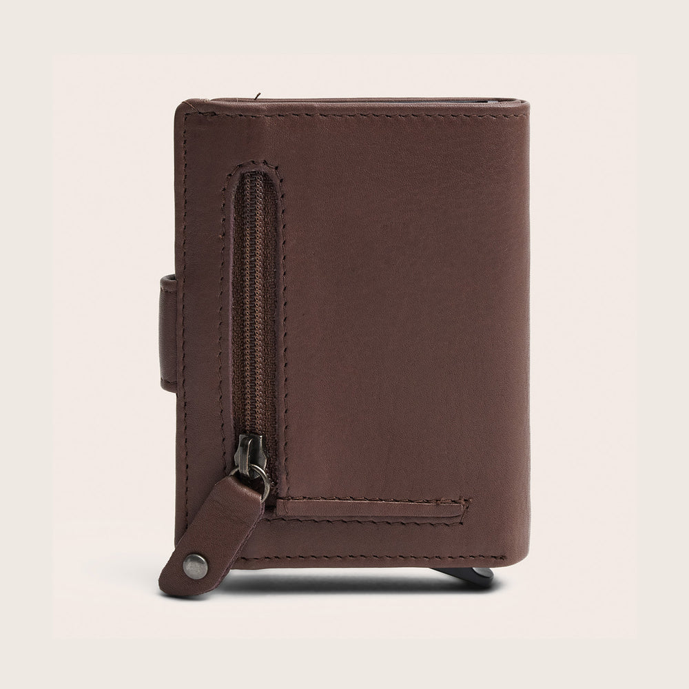 Leather Card Holder Dark Taupe Althea