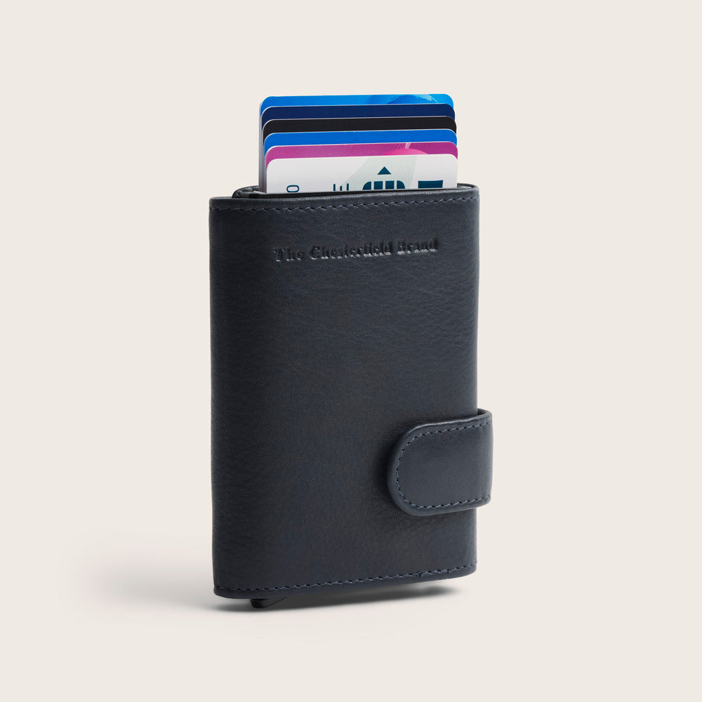 Leder Kartenetui Navy Somers