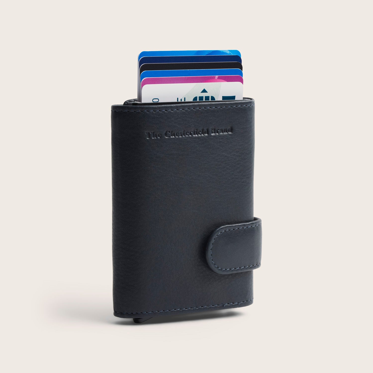 Leder Kartenetui Navy Somers