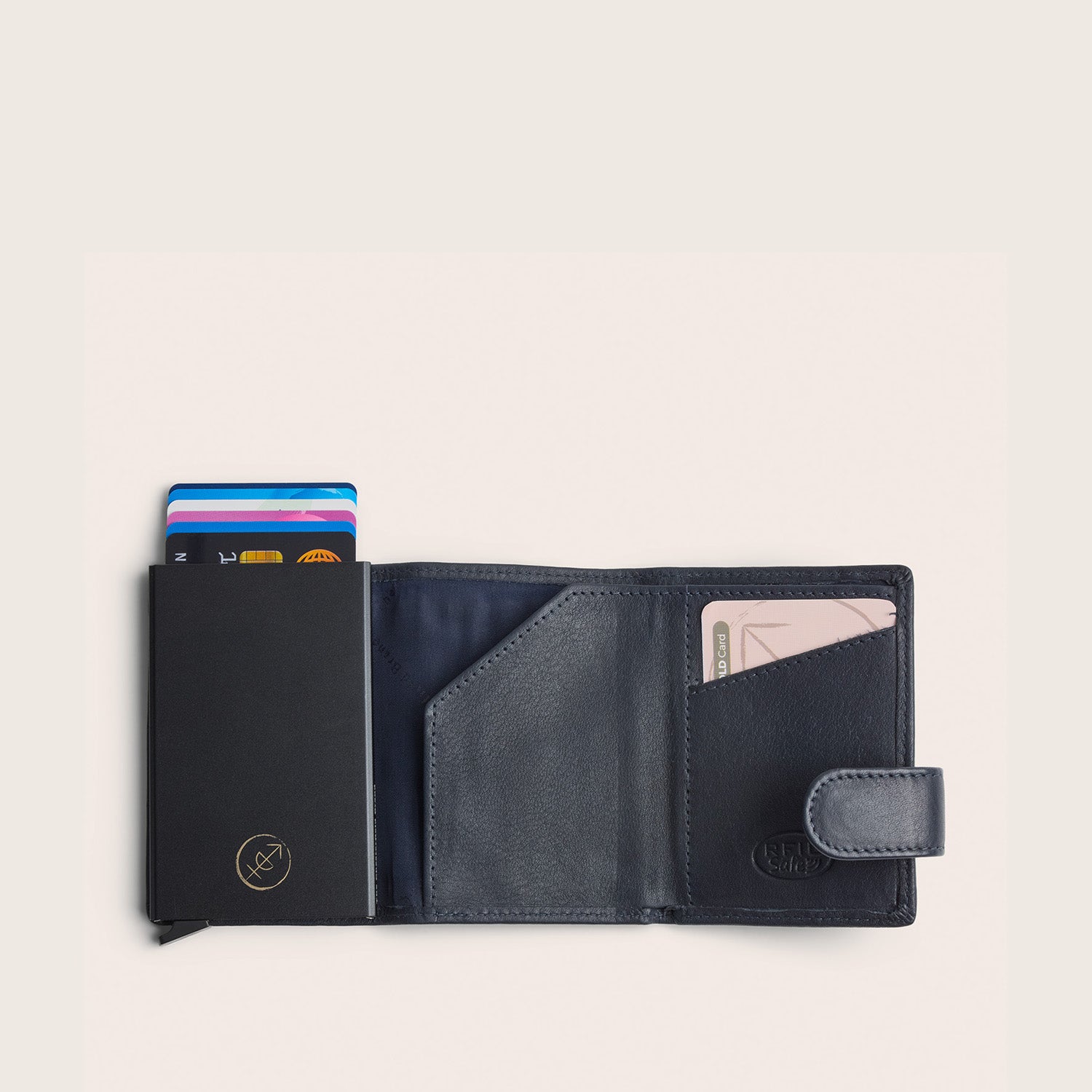 Leder Kartenetui Navy Somers