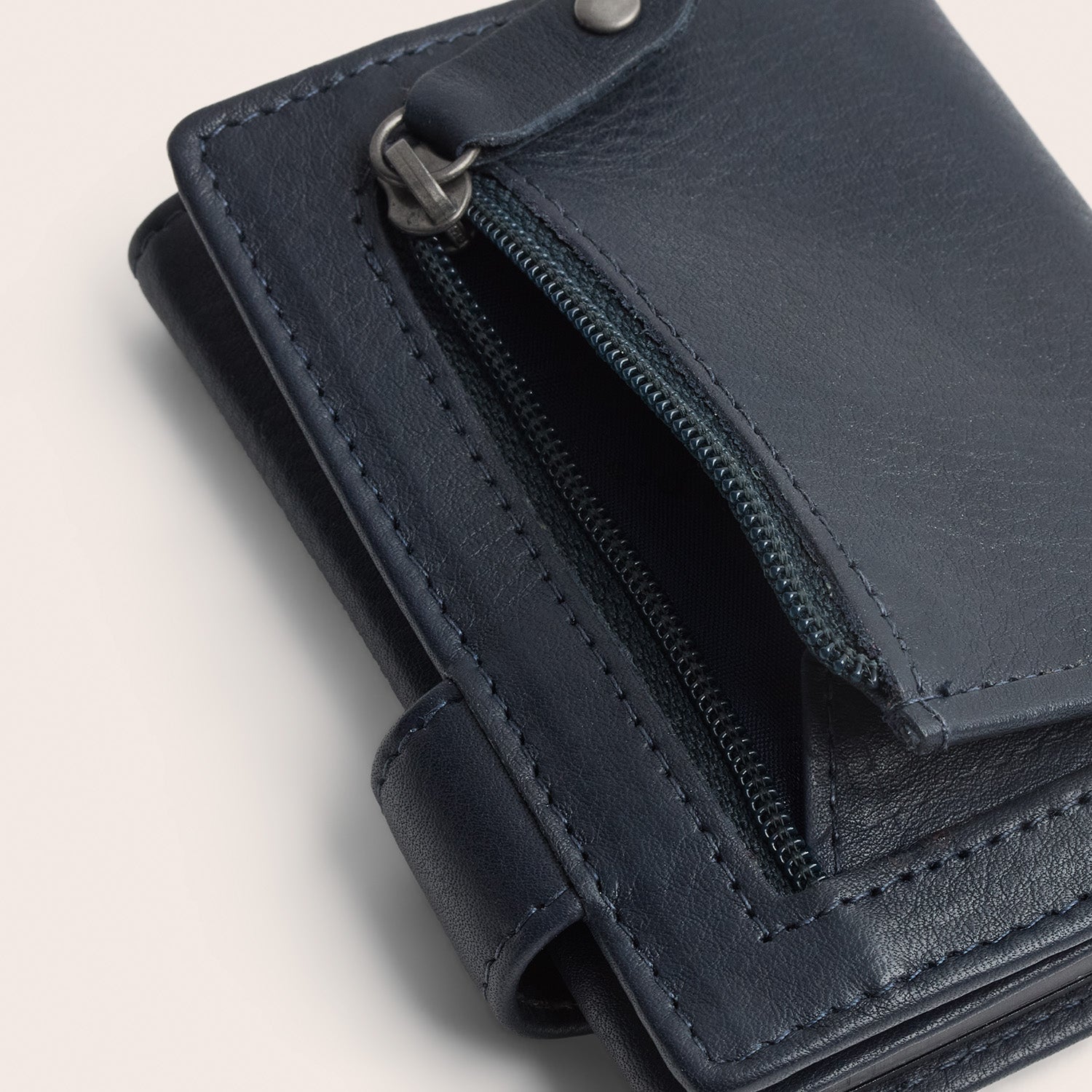 Leder Kartenetui Navy Somers