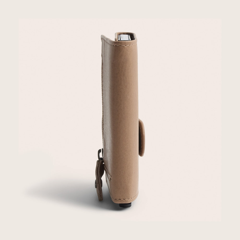 Leder Kartenetui Taupe Somers