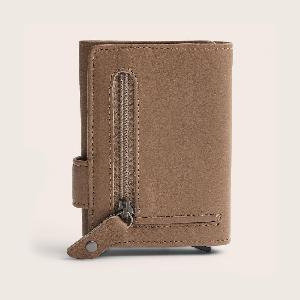 Leder Kartenetui Taupe Somers