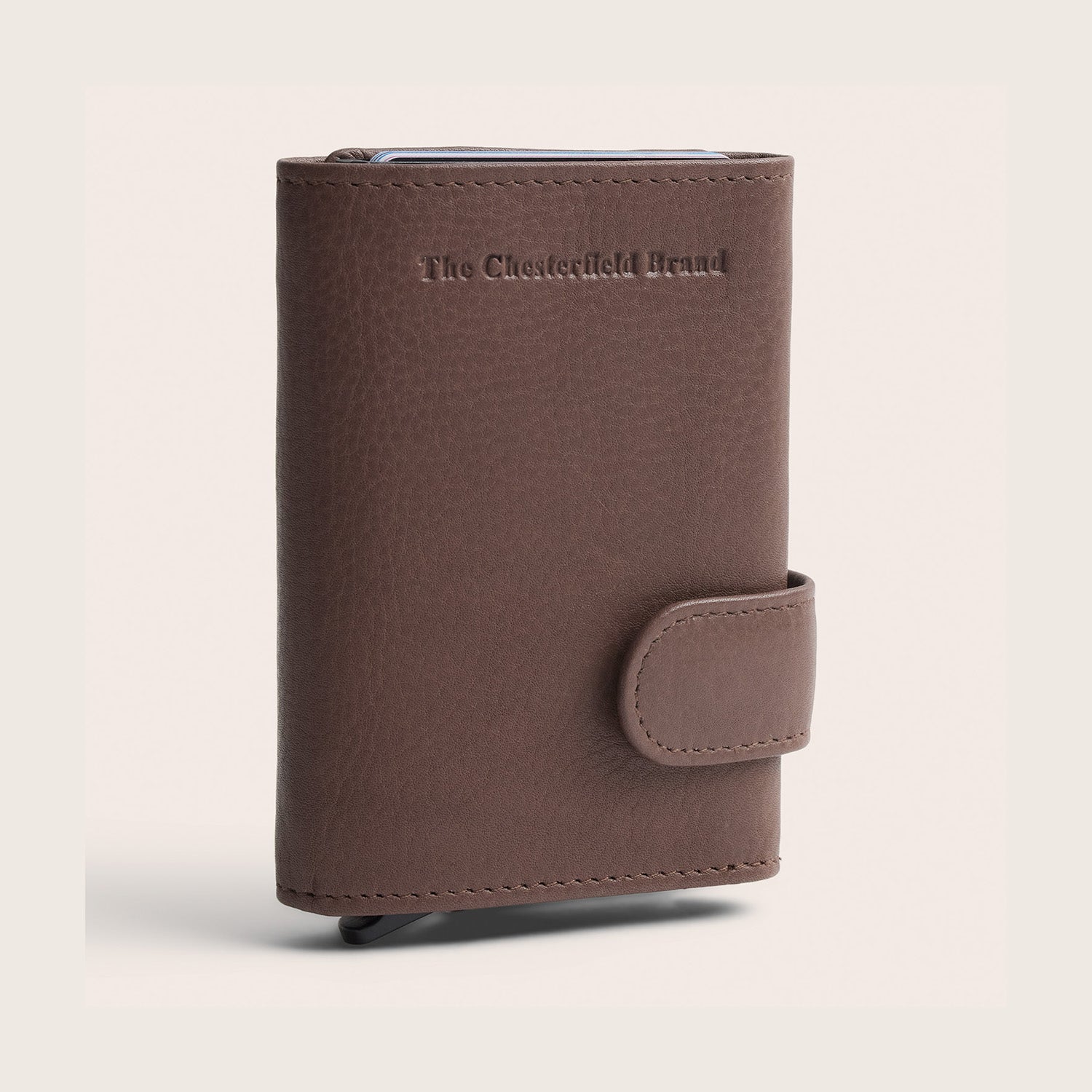 Leder Kartenetui Dunkles Taupe Somers