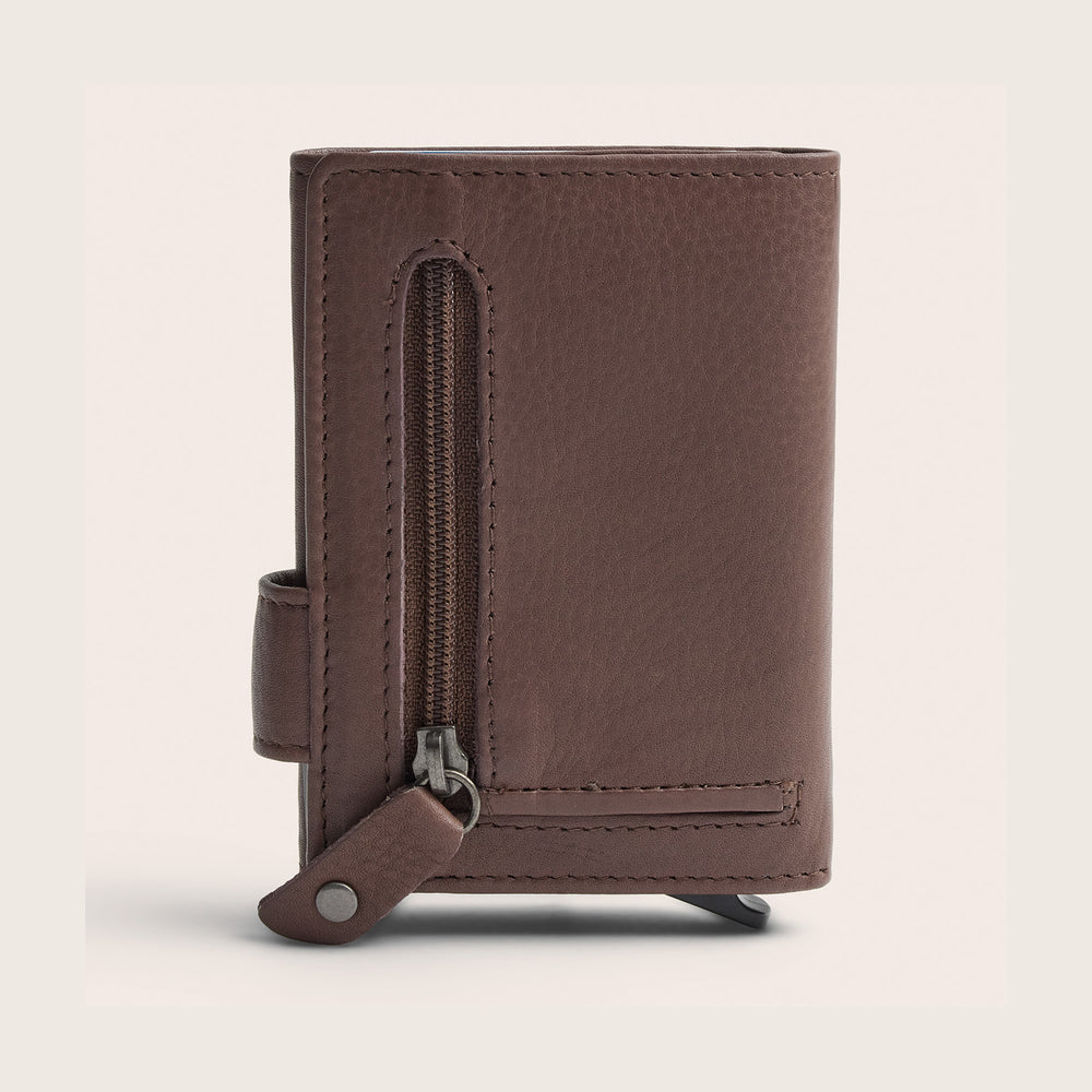 Leder Kartenetui Dunkles Taupe Somers