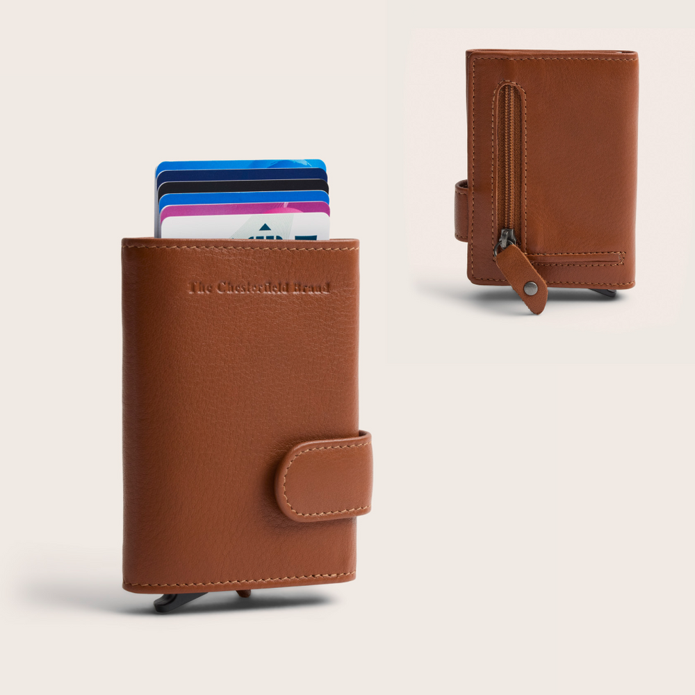 Leder Kartenetui Cognac Somers