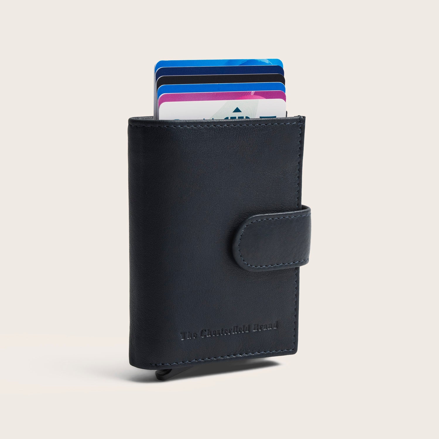 Leder Kartenetui Navy Hollis