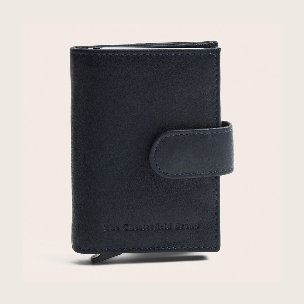 Leder Kartenetui Navy Hollis