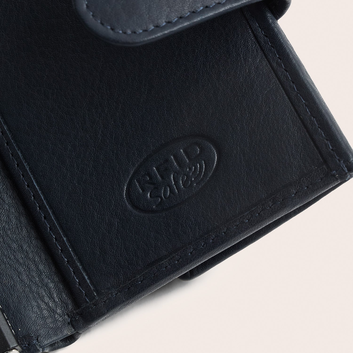 Leder Kartenetui Navy Hollis