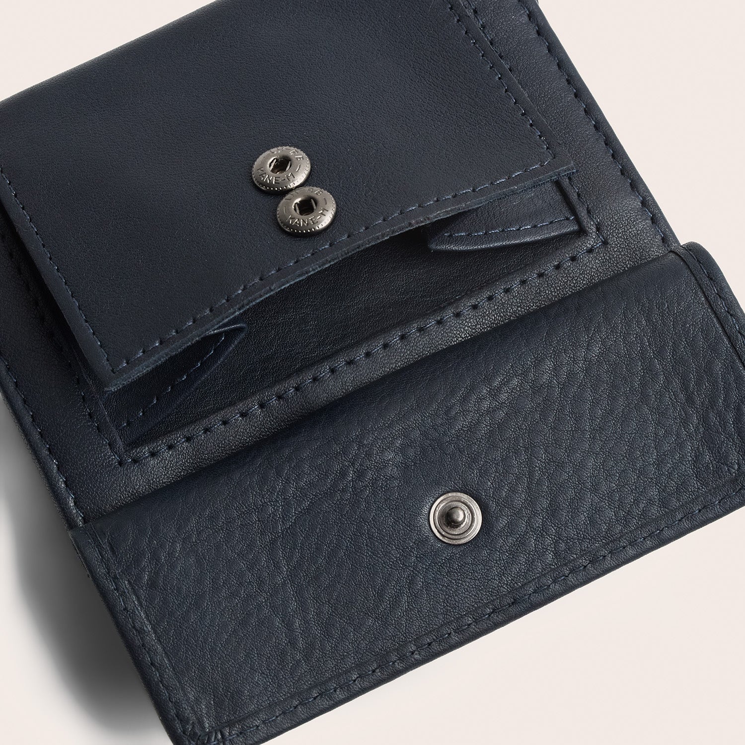 Leder Kartenetui Navy Hollis