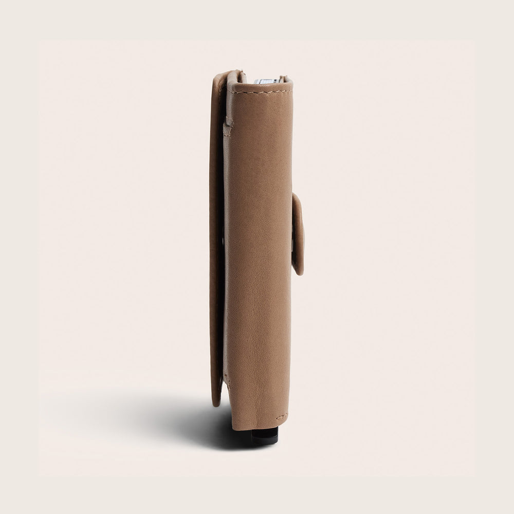 Leder Kartenetui Taupe Hollis