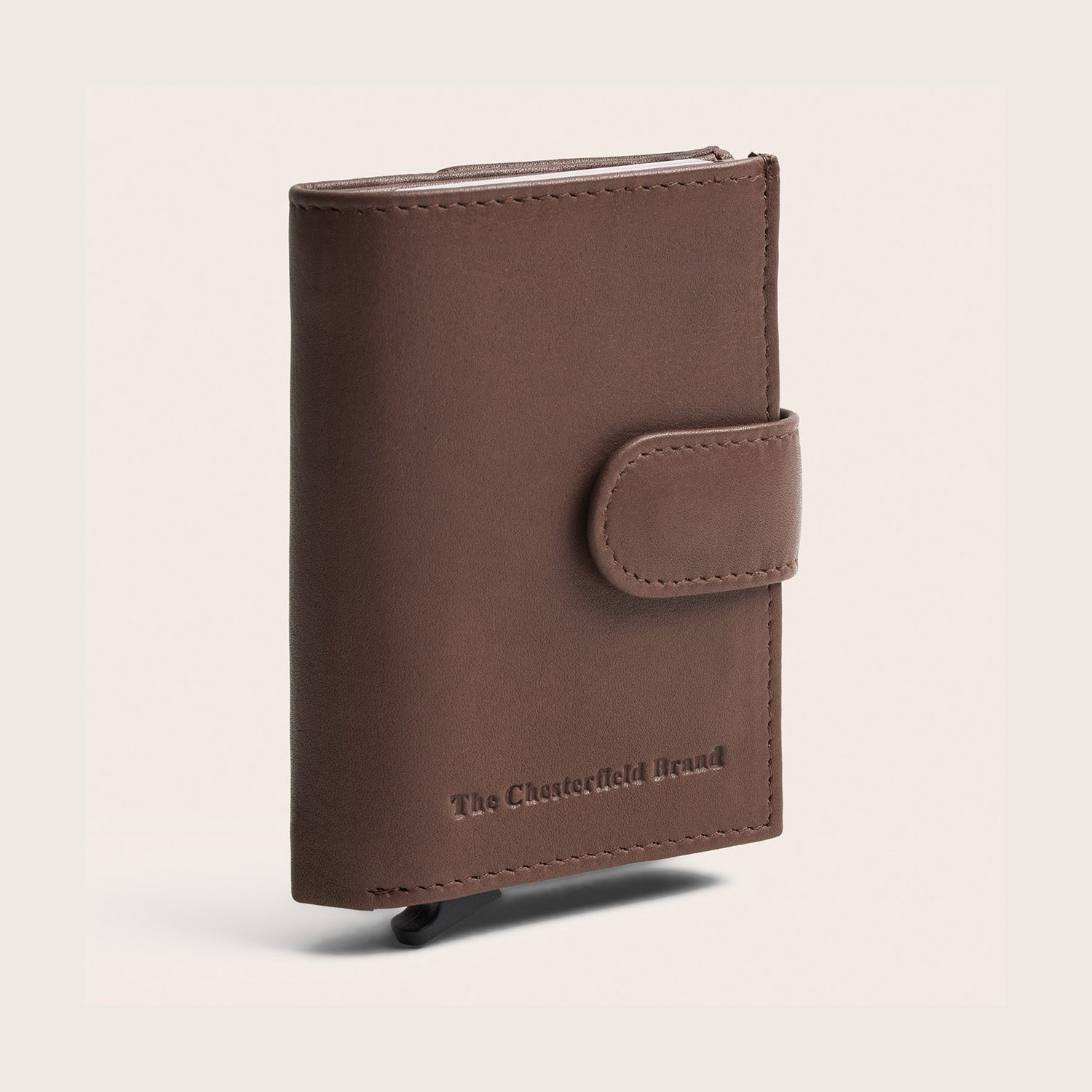 Leder Kartenetui Dunkles Taupe Hollis